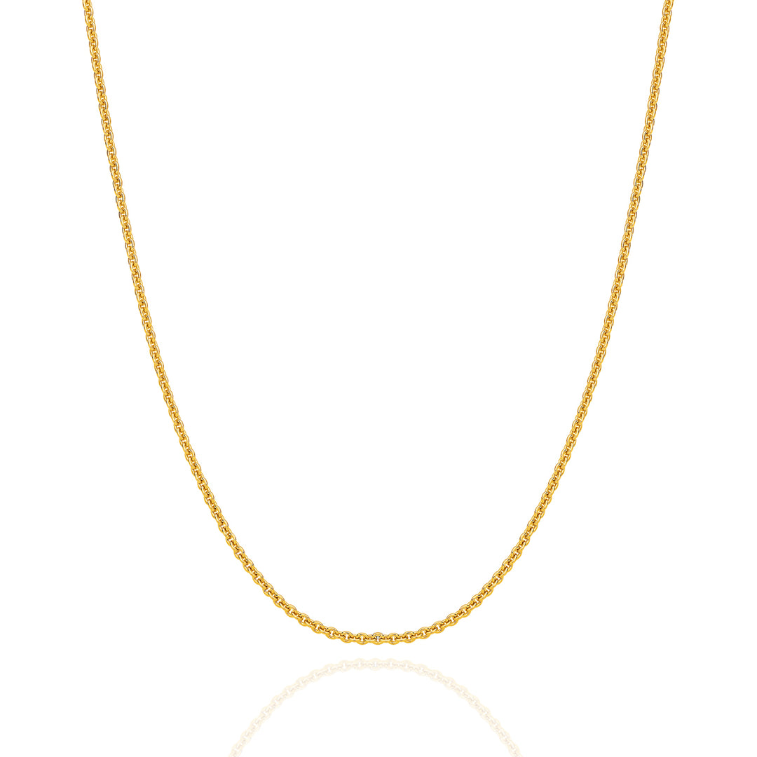 Sterling Silver Gold Plated Lite Trace chain 1.1mm