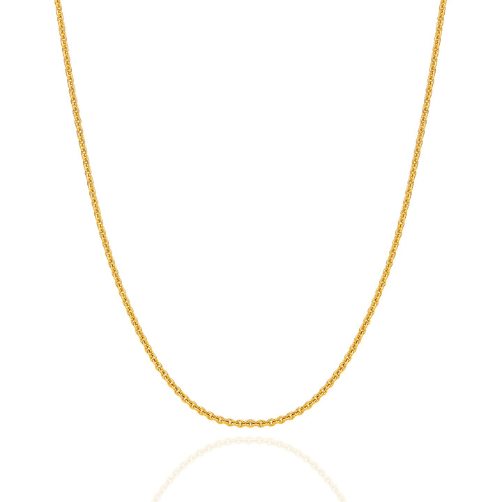 Sterling Silver Gold Plated Lite Trace chain 1.1mm