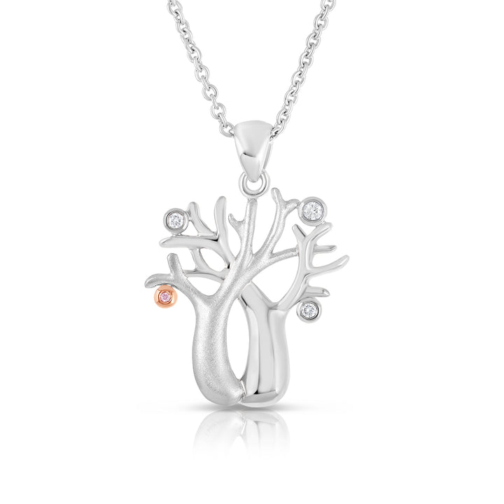 Pink Diamond Double Boab Pendant