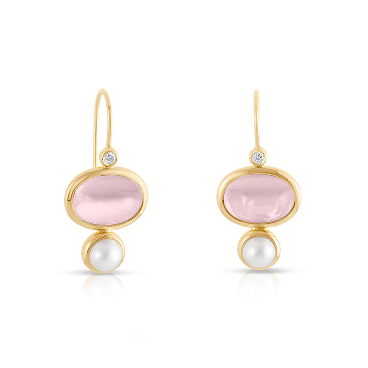 Lagoon Earrings Rose Quartz