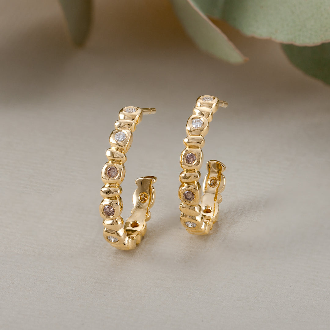Pebble Hoop Earrings