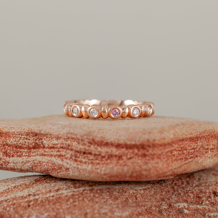 Pink Diamond Pebble Ring