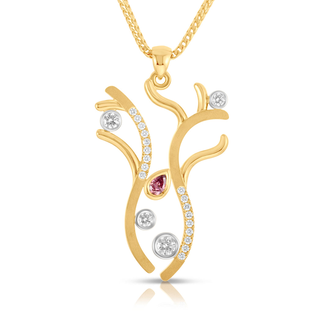 Contour Boab Pink Diamond Pendant