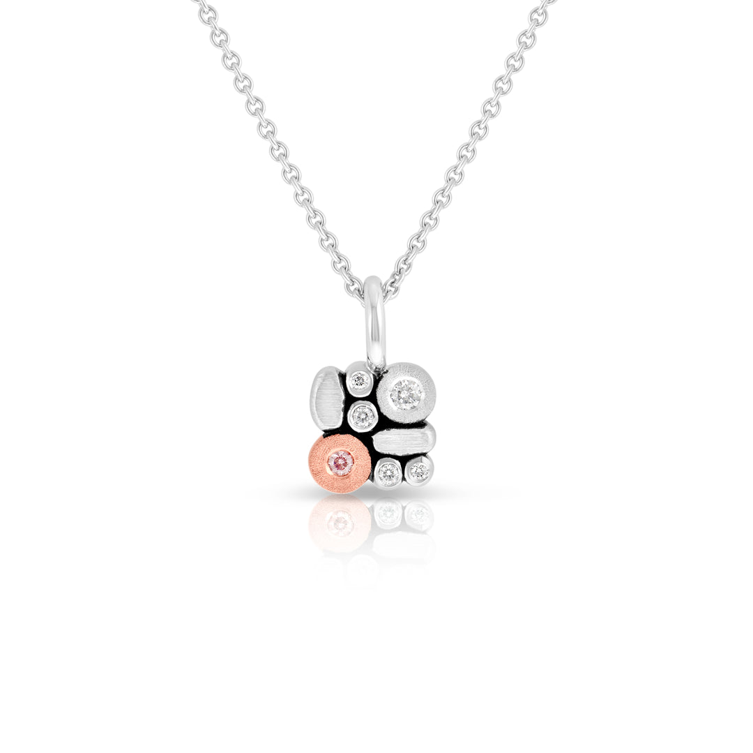 Mezze Pebble Pink Diamond Pendant