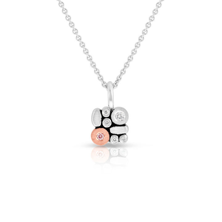 Mezze Pebble Pink Diamond Pendant
