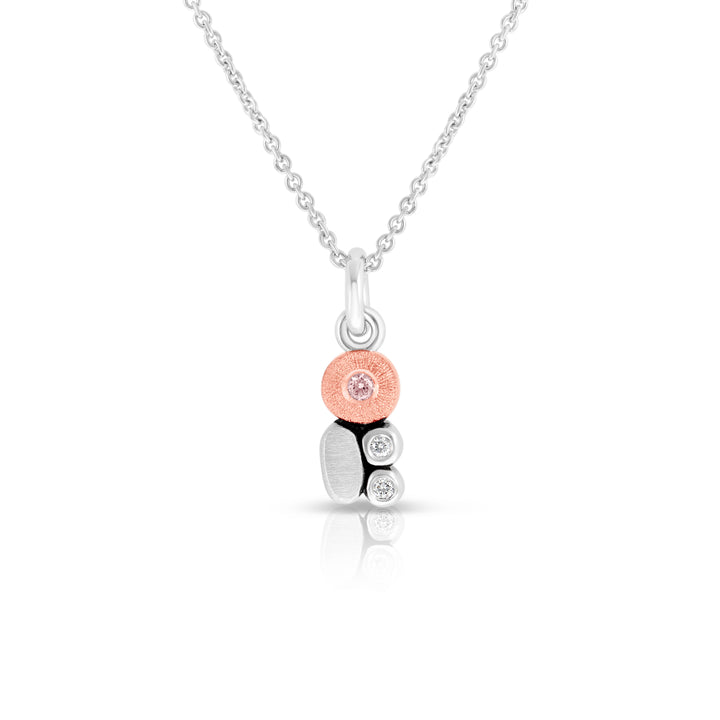 Petite Pebble Pink Diamond Pendant