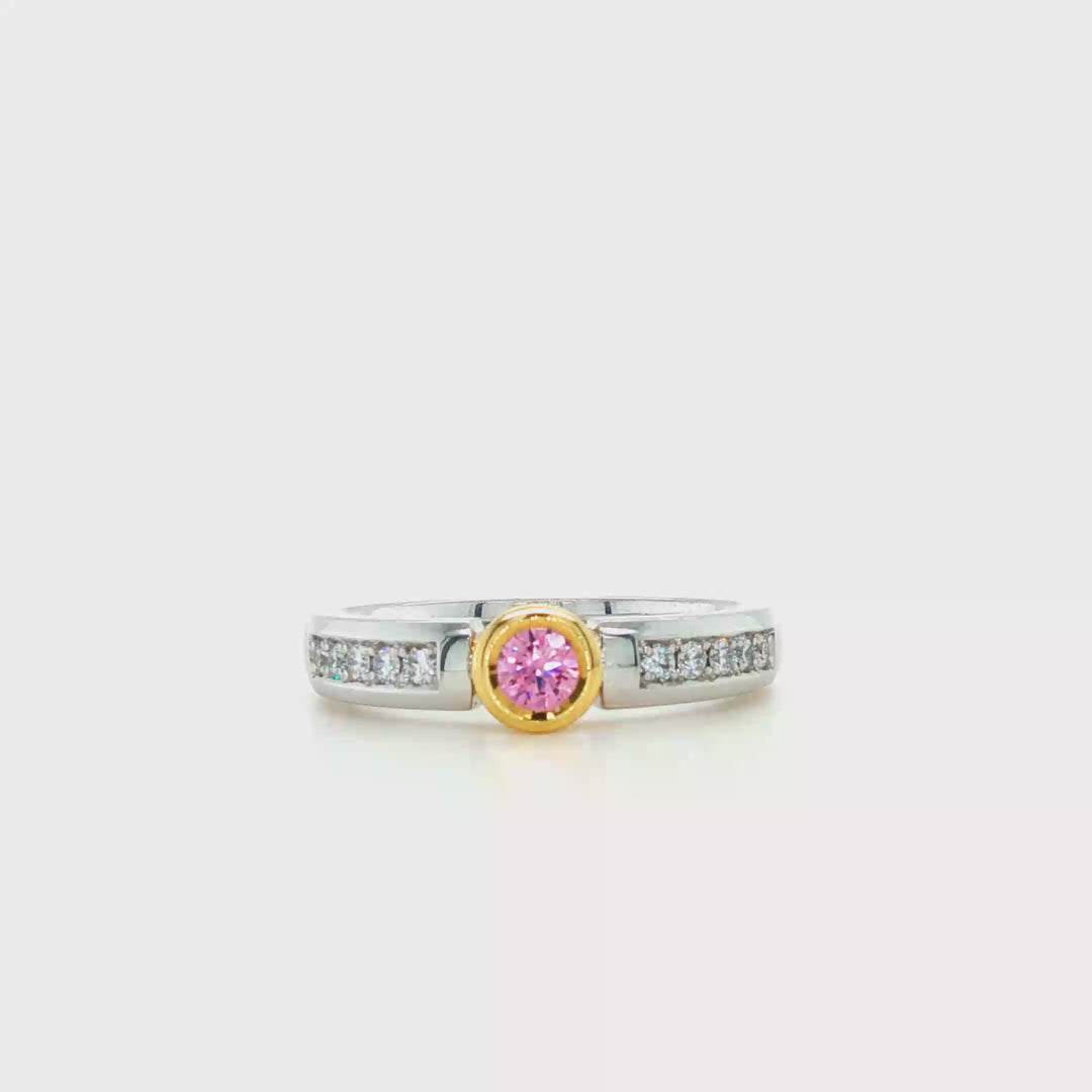 Pink Diamond Horizon Ring